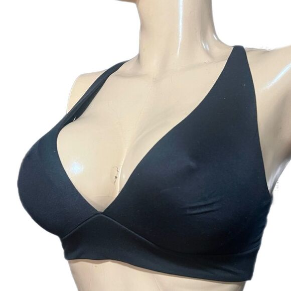 Victorias Secret Supersoft Unlined plunge Wire free Bralette Bra Black 36B - Picture 3 of 7